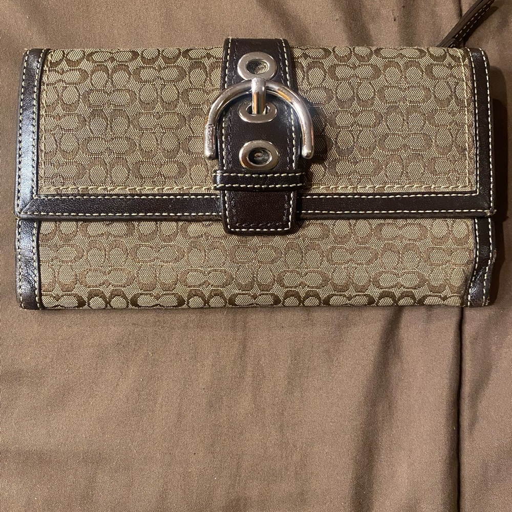 Coach Brown and Tan Wallet